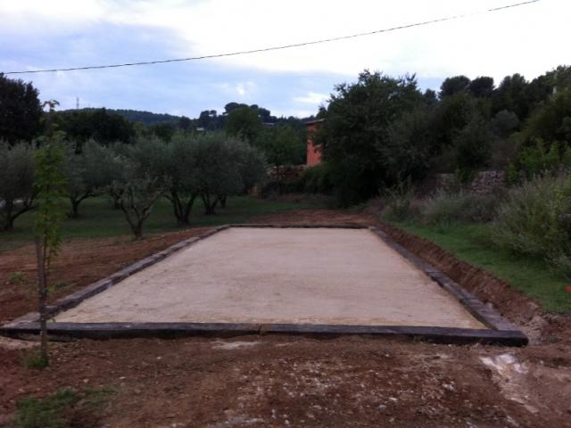 Création terrain de pétanque